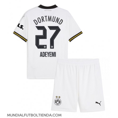 Camiseta Borussia Dortmund Karim Adeyemi #27 Tercera Equipación Replica 2024-25 para niños mangas cortas (+ Pantalones cortos)